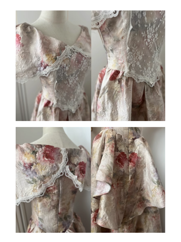 Victorian Floral Lace Elegance Dress