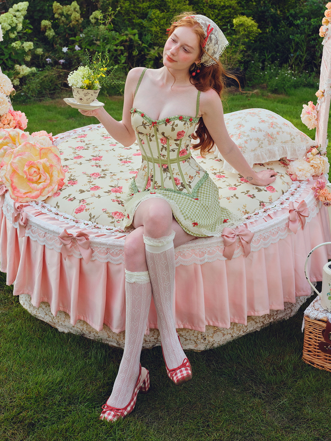 Cottage Bloom Floral Corset Top