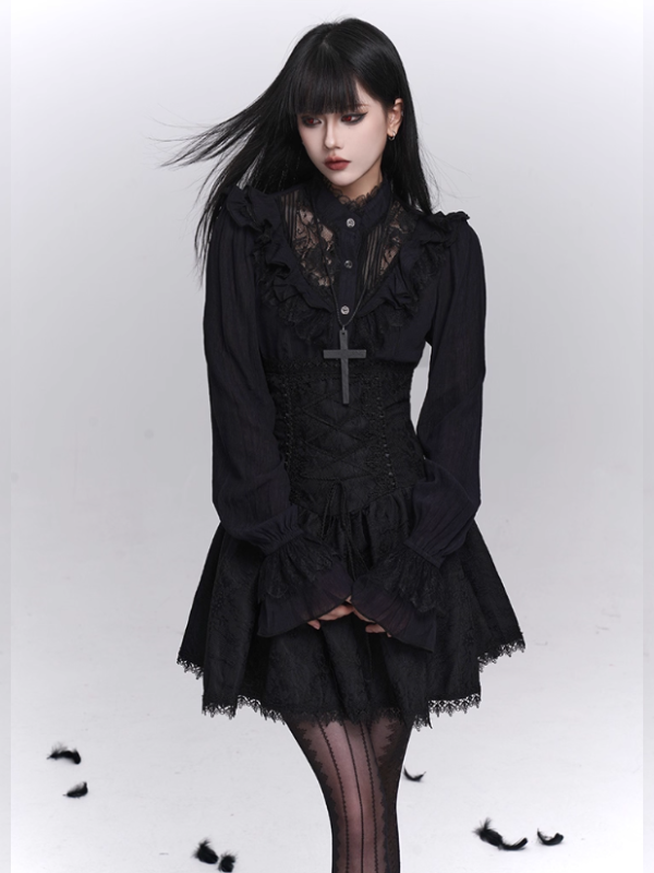 Midnight Lace Gothic Dress