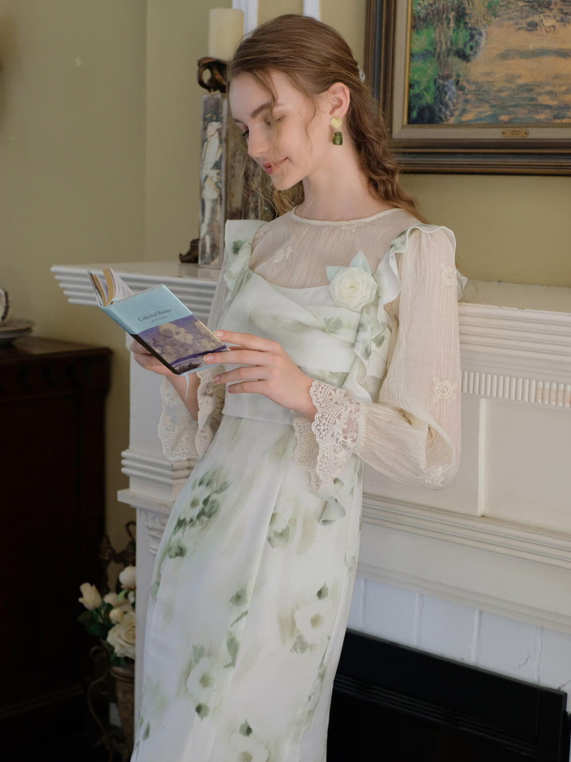 Fairy Whisper White Rose Dress