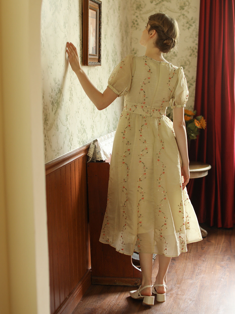 Claire's Vintage Floral Elegance Dress