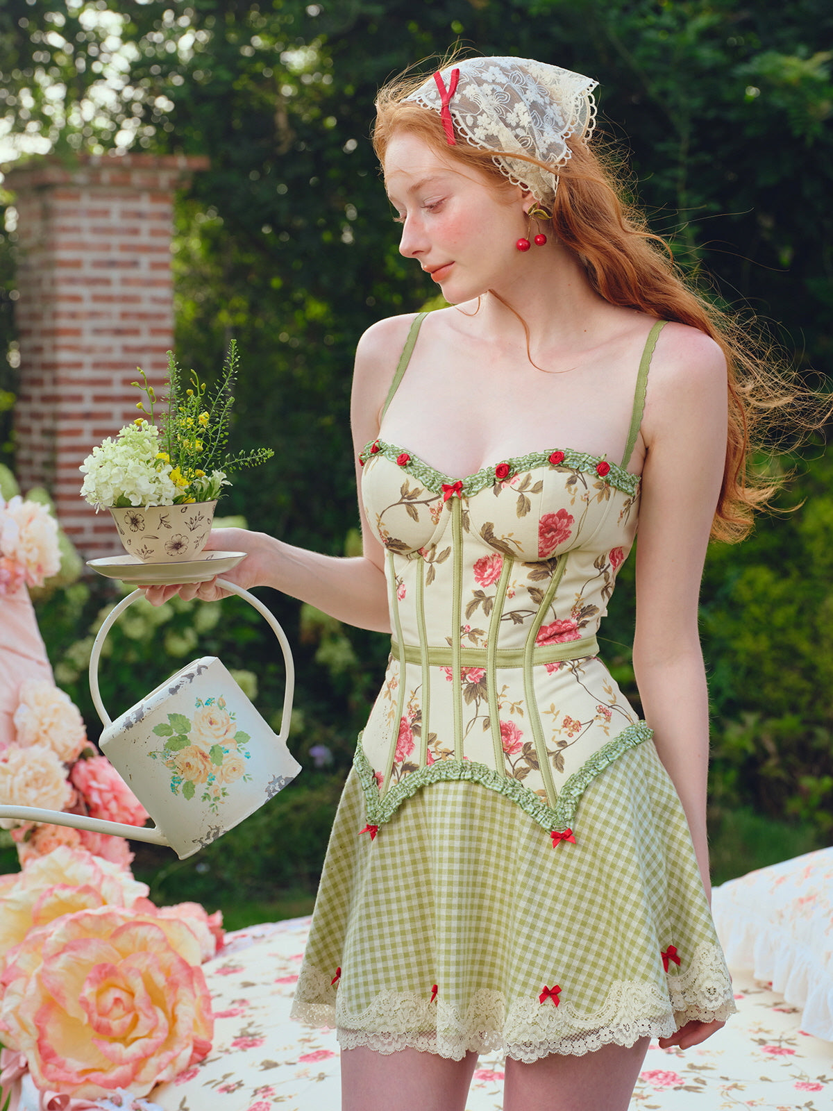 Cottage Bloom Floral Corset Top