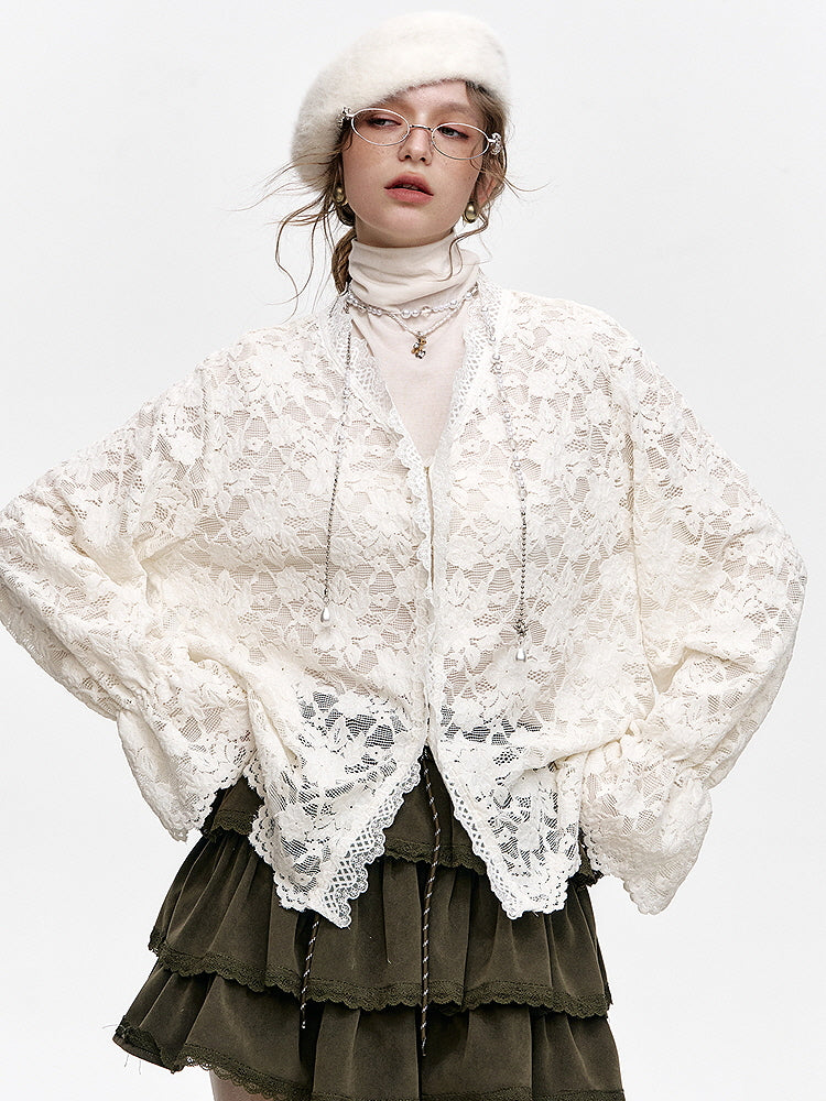 Ivory Lace Poise Blouse