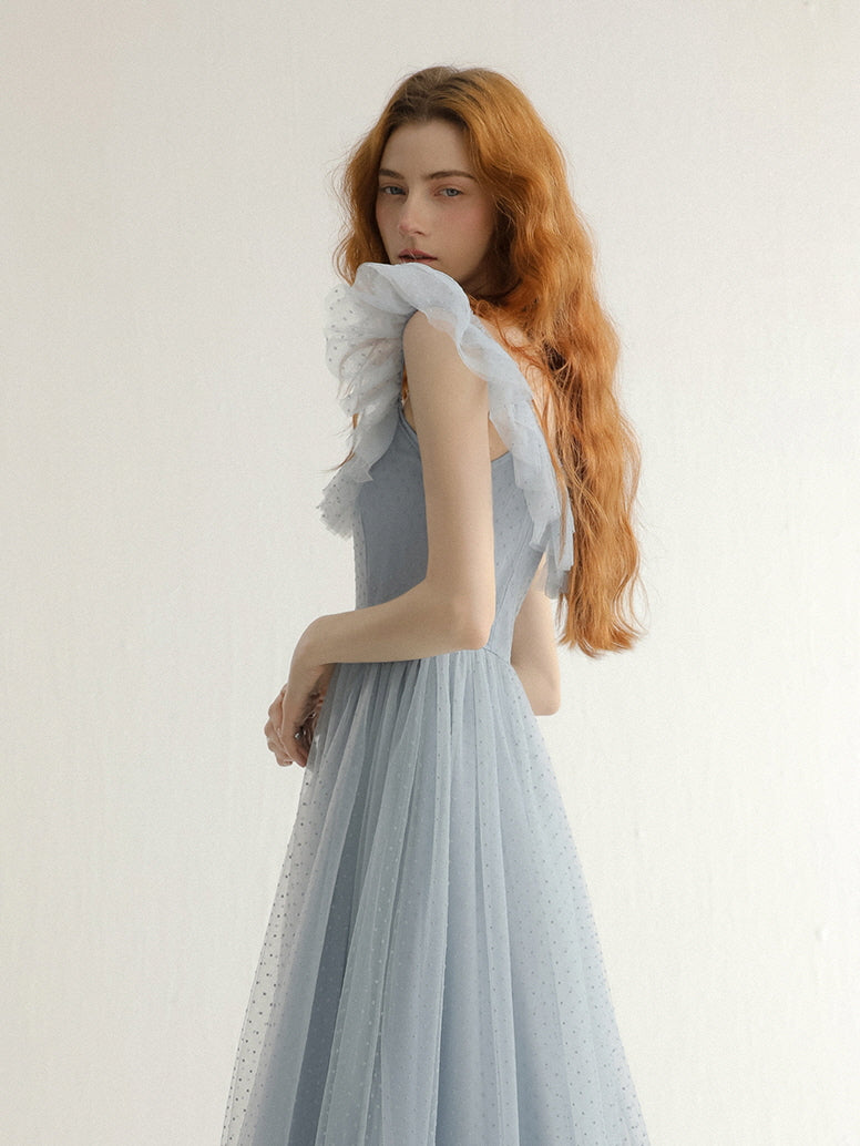 Fairy Ruffle Light Blue Tulle Dress