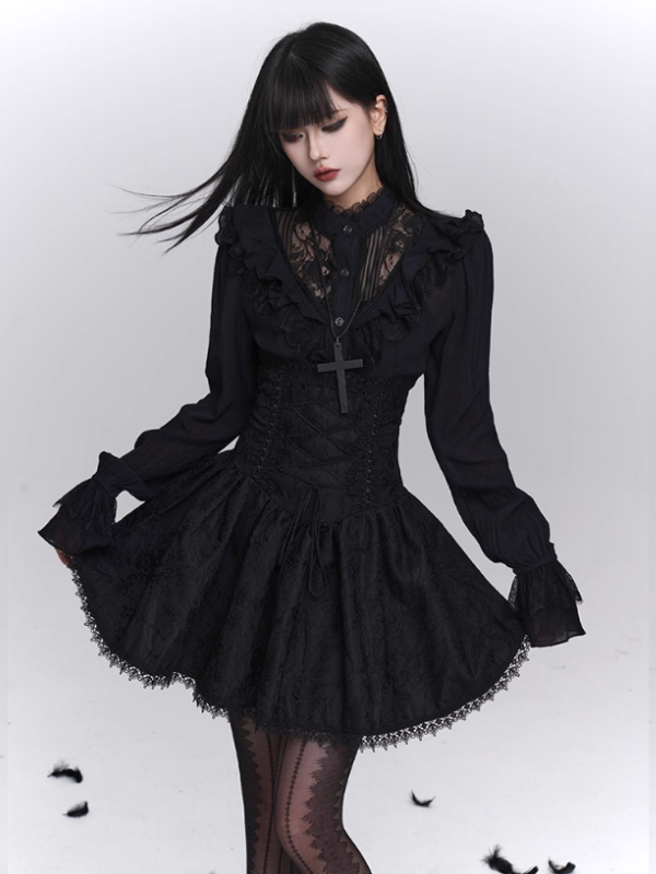 Midnight Lace Gothic Dress