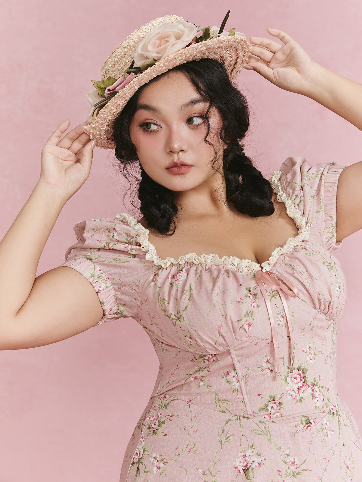 Blush Garden Vintage Floral Dress