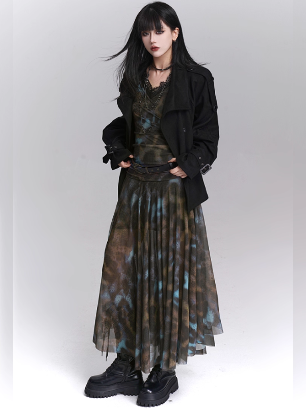 Forest Mist Lace Maxi Dress
