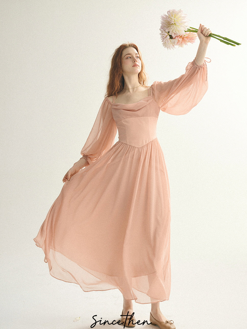 Enchanted Blush Off-Shoulder Gown