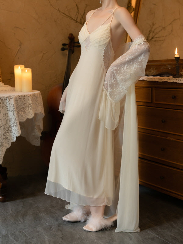 Moonlight Elegance Sheer Lounge Set