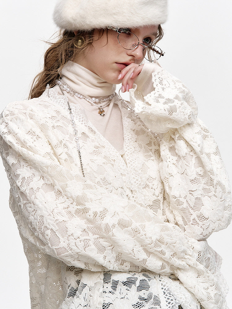 Ivory Lace Poise Blouse