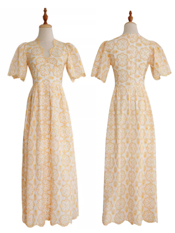 Sunlit Yellow Blossom Dress