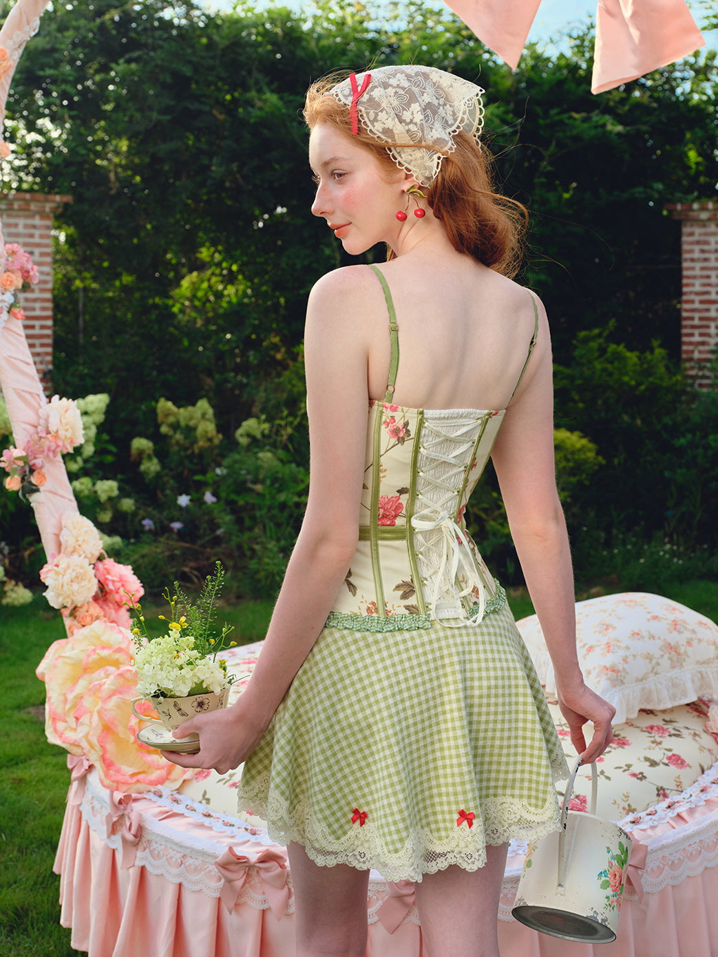 Cottage Bloom Floral Corset Top