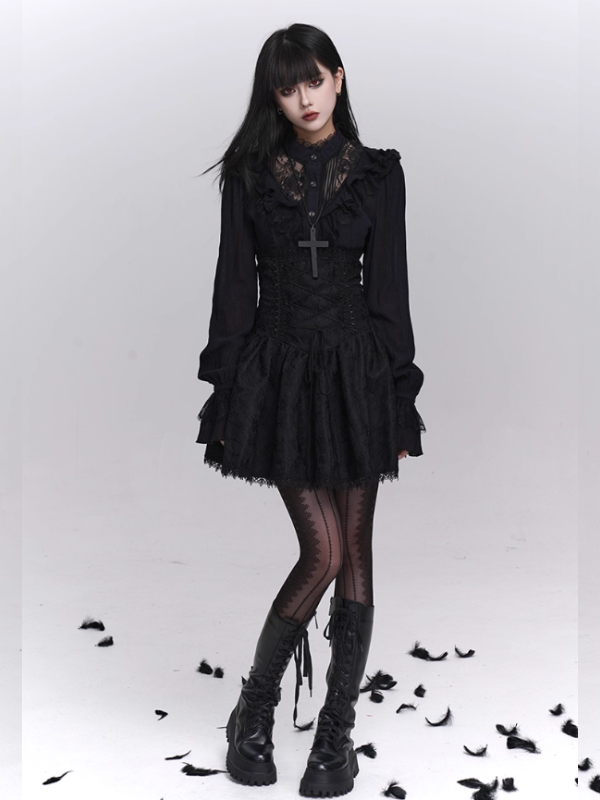 Midnight Lace Gothic Dress