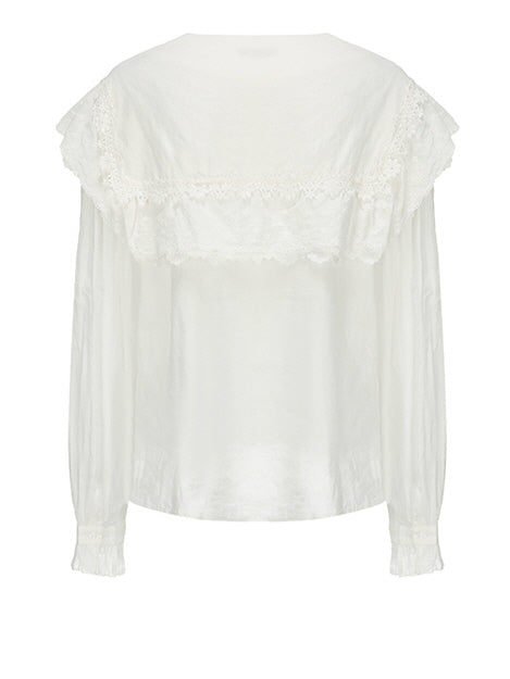 Lucy's Retro Floral Elegance Blouse