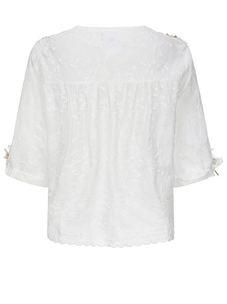 Ella's Retro Floral Elegance Blouse