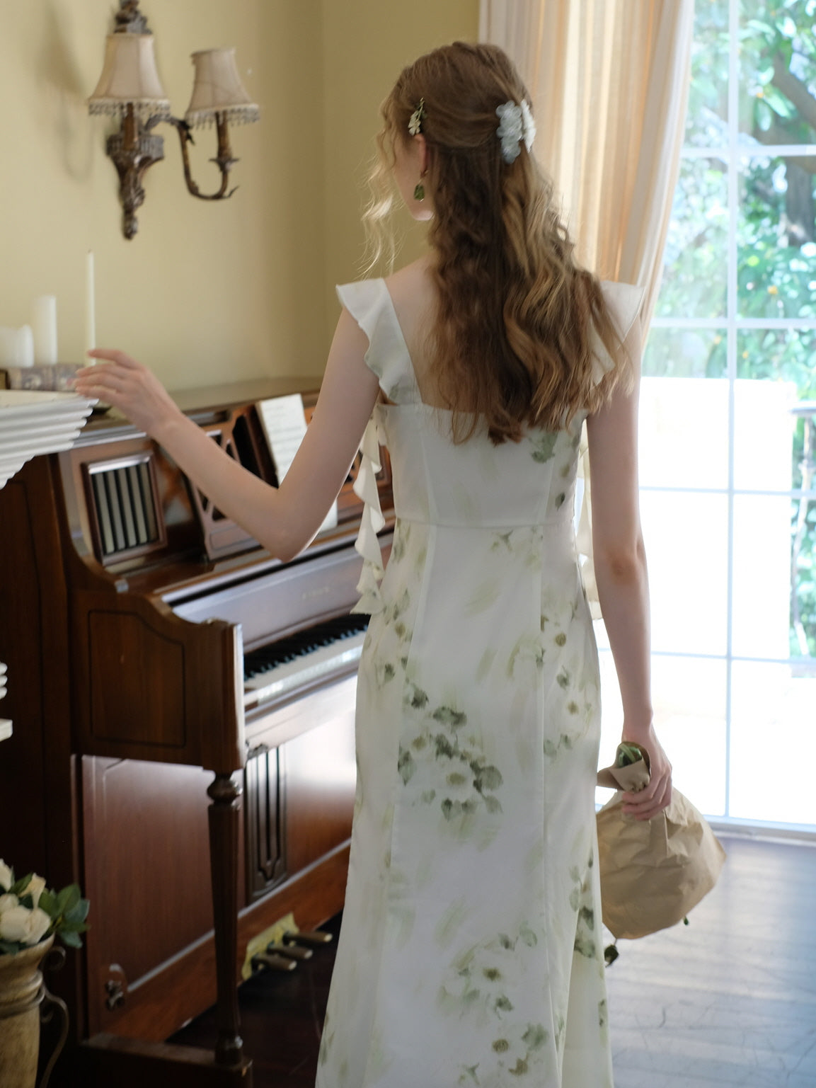 Fairy Whisper White Rose Dress