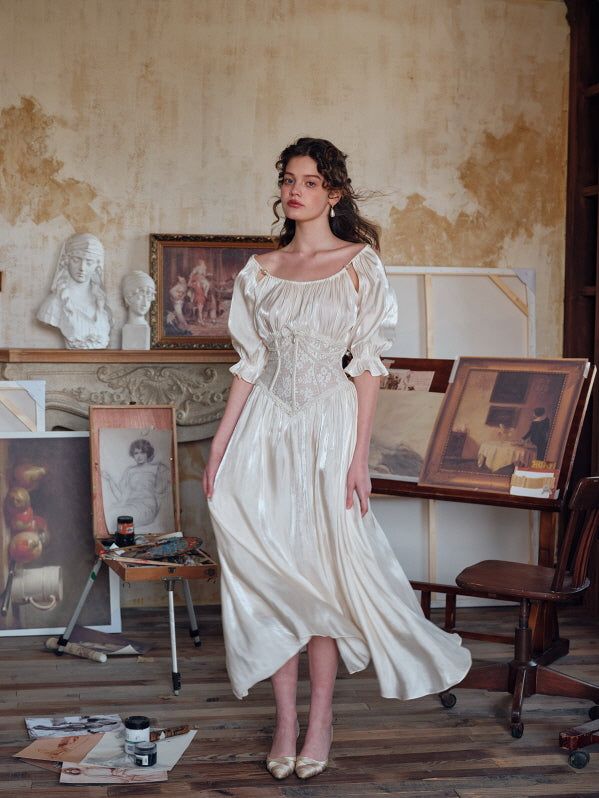 Ivory Muse Corset Dress