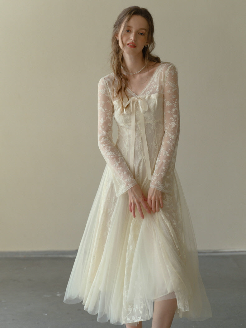 Embroidered Lace Princess Dress