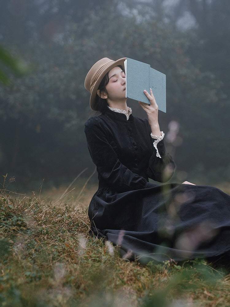 Enchanted Velvet Corduroy Victorian Dress