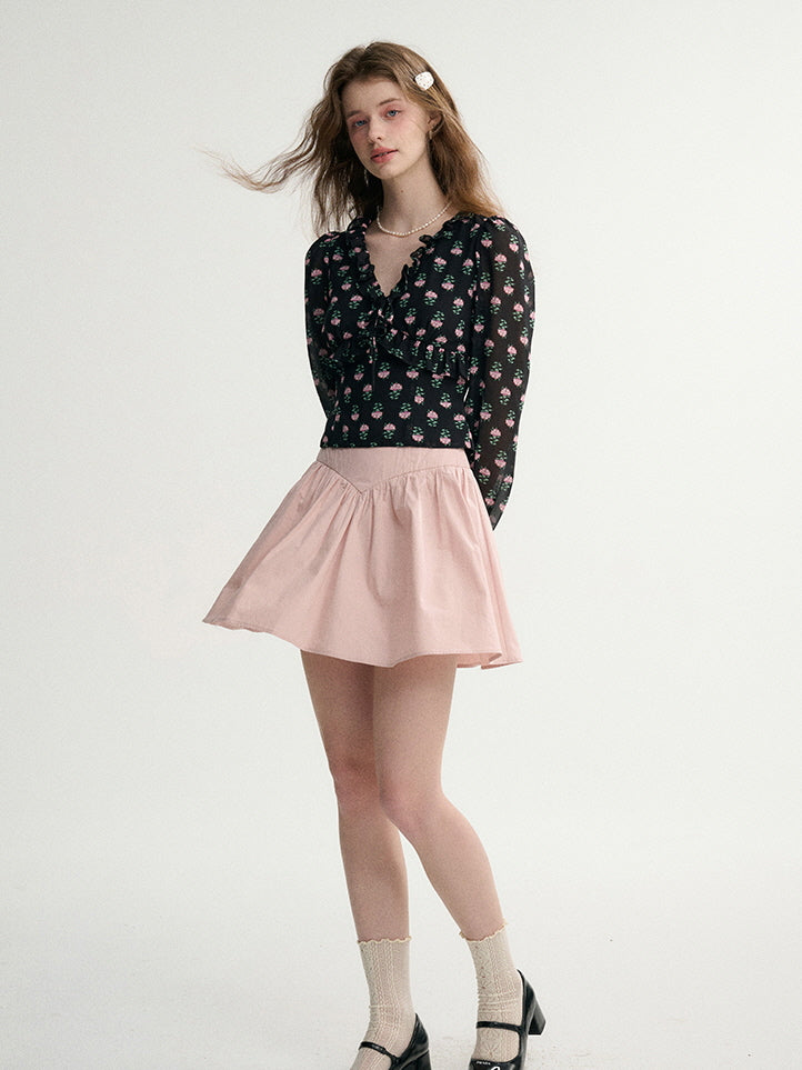 Midnight Rose Vintage Blouse