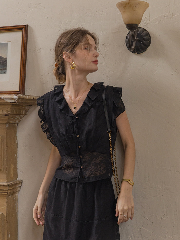 Lila's Midnight Bloom Skirt