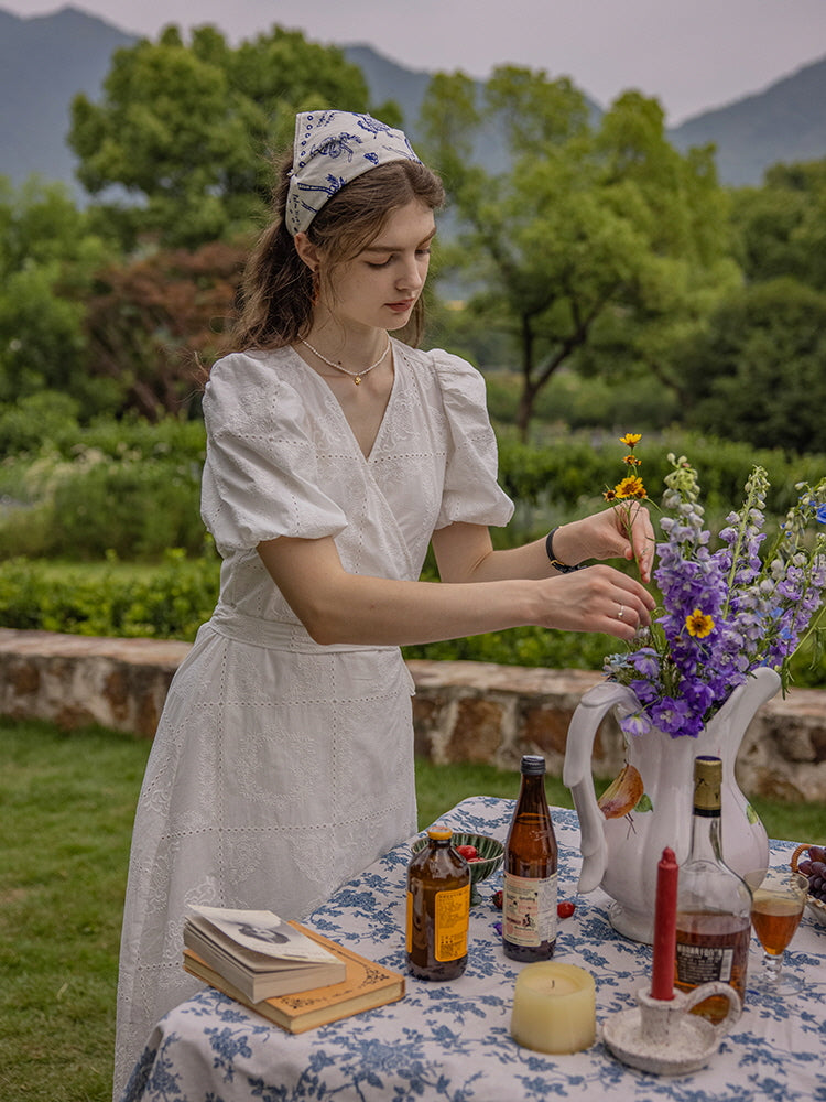 Ava's Ivory Whisper Cottage Summer Dress