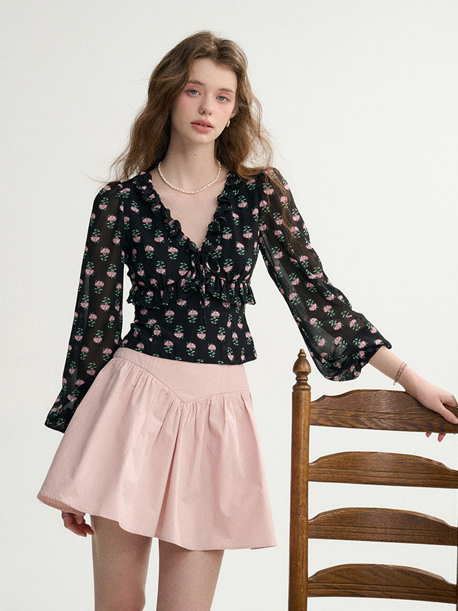 Midnight Rose Vintage Blouse