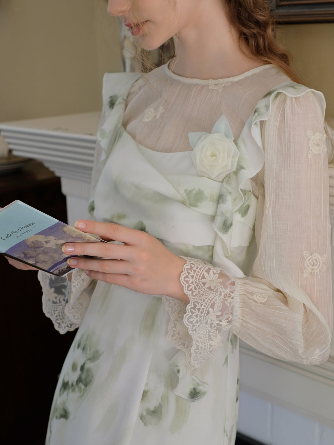 Fairy Whisper White Rose Dress
