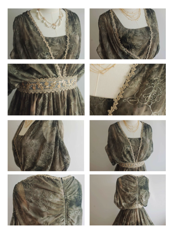 Forest Muse Vintage Embroidered Fairy Dress