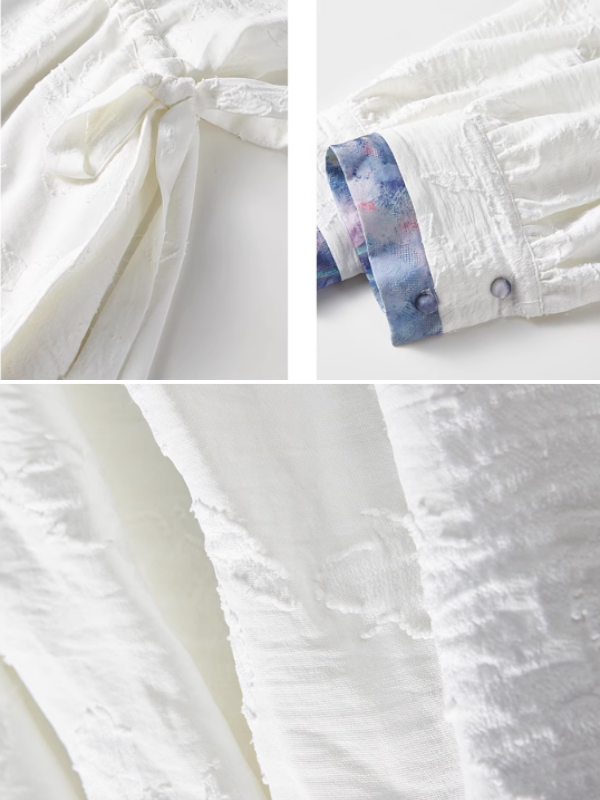 Spring Harmony Blue Collar Dress