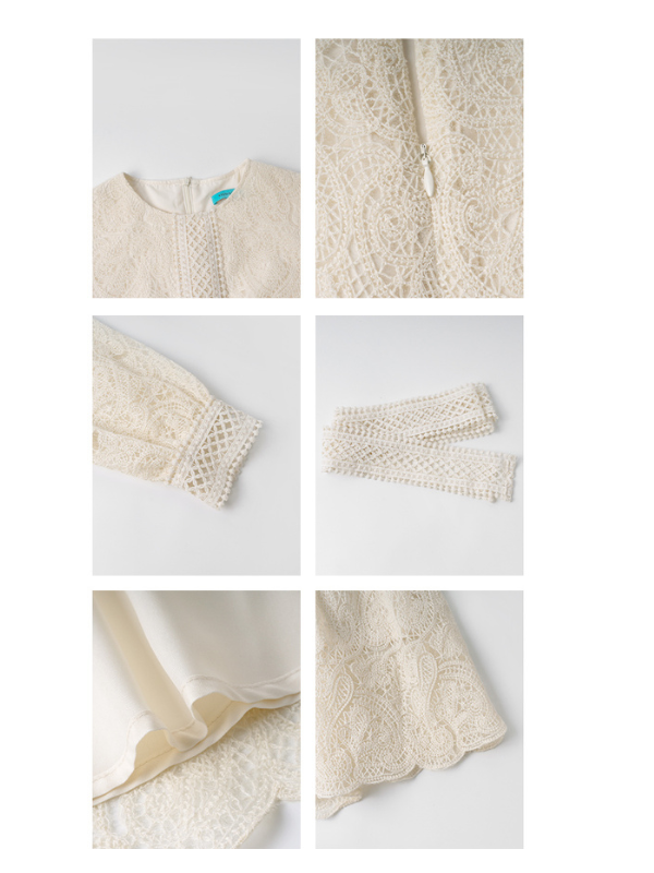 Ivory Vintage Lace Dress