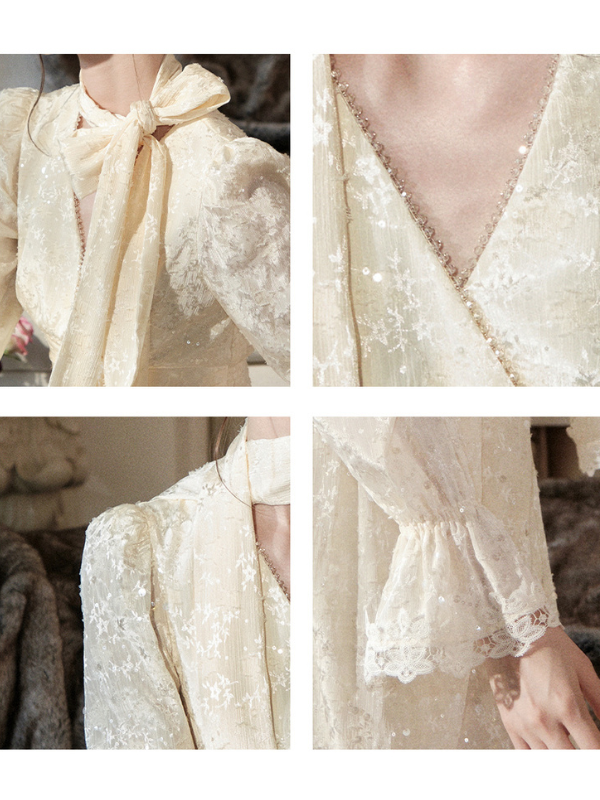 Enchanted Ivory Vintage Lace Dress
