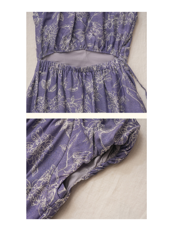 Blue Garden Floral Dress