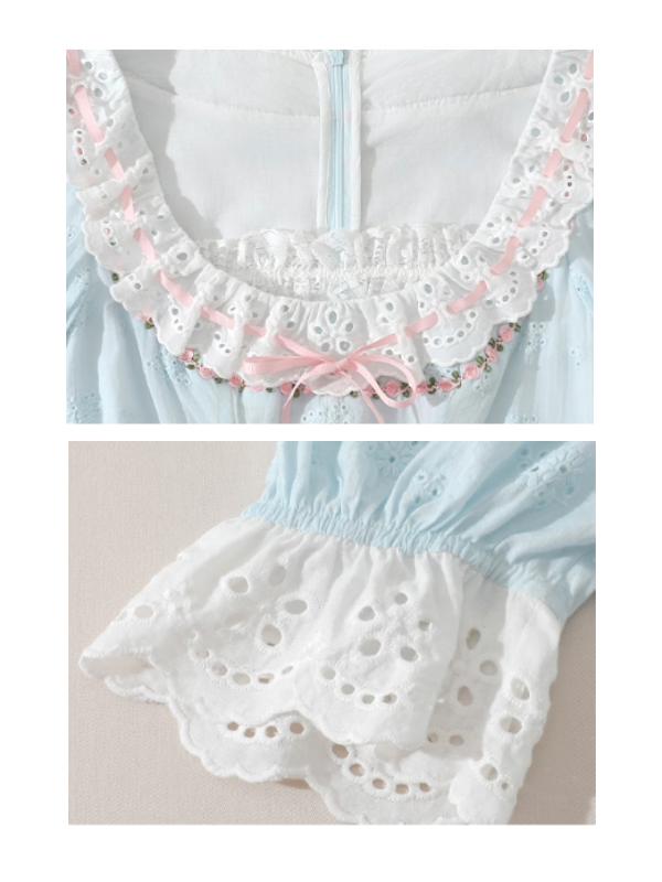 Pale Blue Reverie Lace Dress