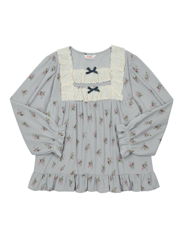 Fleece Rosebud Pajama Set
