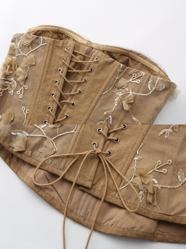Blossom Garden Embroidered Corset & Skirt
