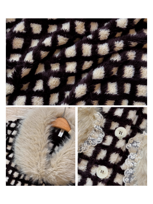 Winter Check Velvet Loungewear Set