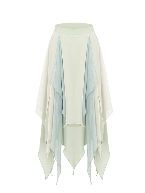 Ethereal Lace Corset & Dreamy Chiffon Skirt