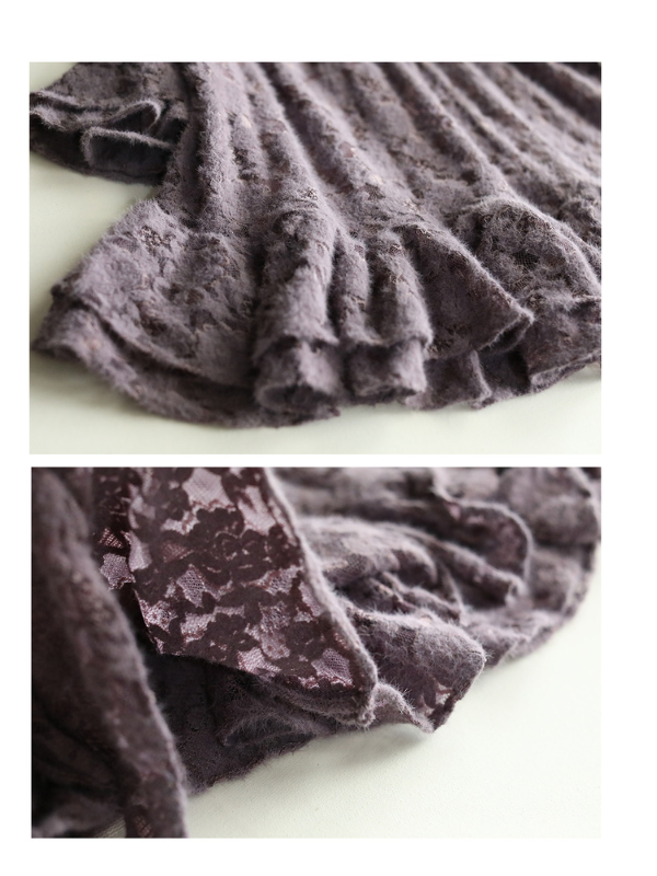 Vintage Lilac Lace Knit Dress