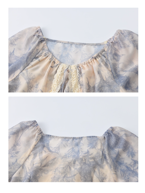 Blue Garden Vintage Dress