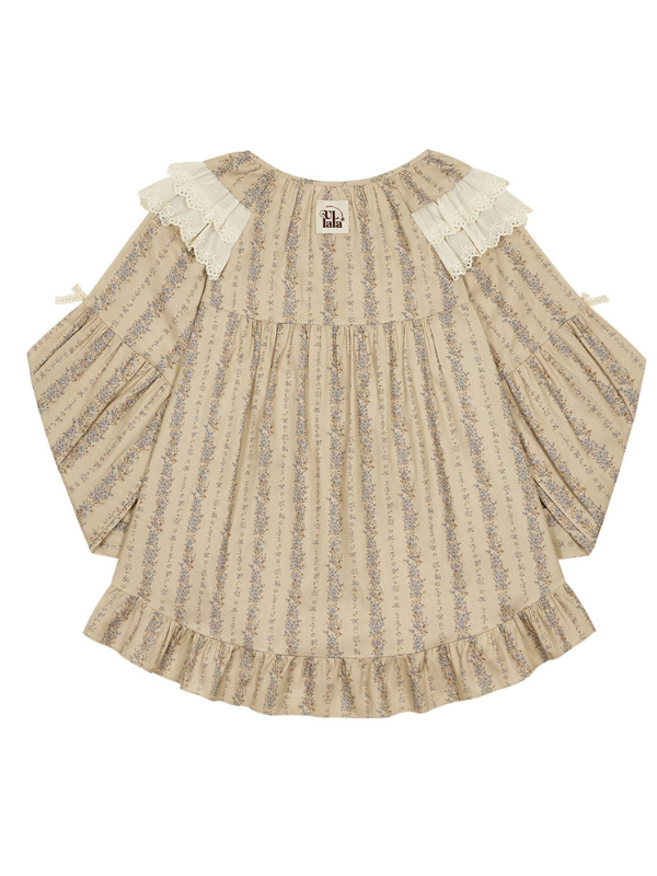 Vintage Ruffle Cotton Pajama Set