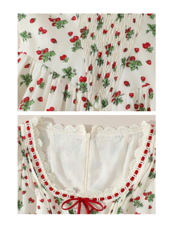 Strawberry Garden Ribbon Dress