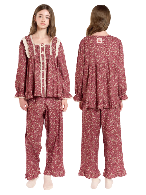 Rose Garden Vintage Lace Loungewear Set