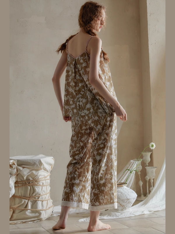 Vintage Floral Camisole Pajama Set