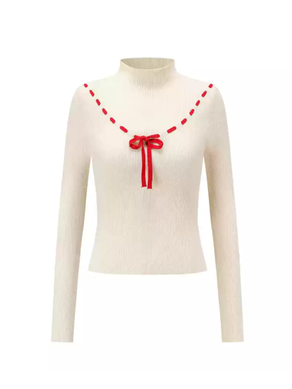 Coquette Bow Detail Knit Top