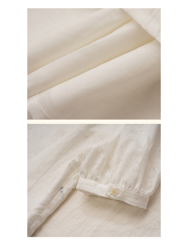 Whispering Blossom Cotton White Dress