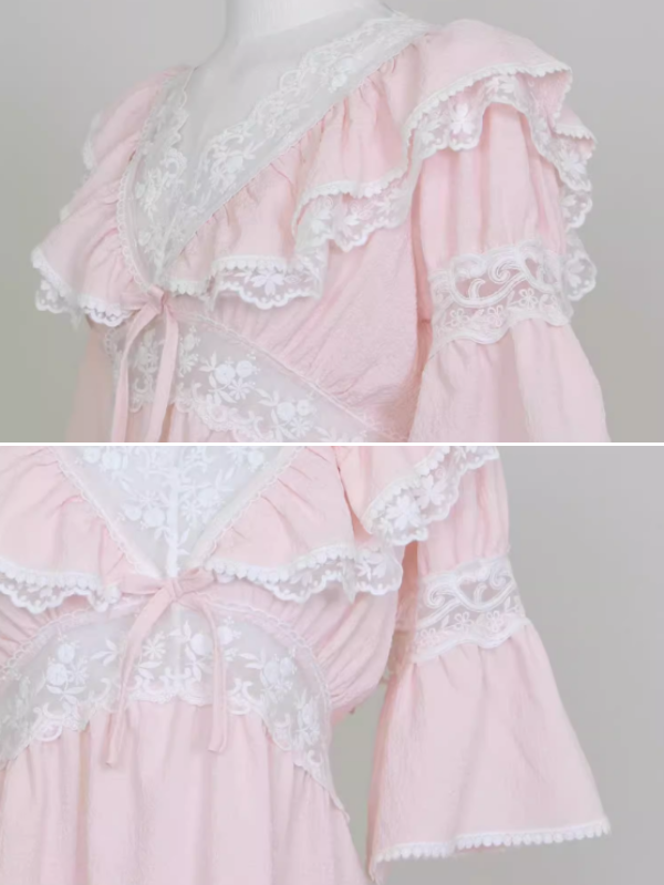 Romantic Lace Frill Pajama
