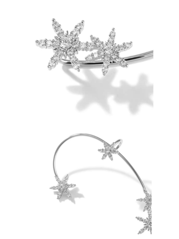 Forest Fairy Snowflake Ear Cuffs