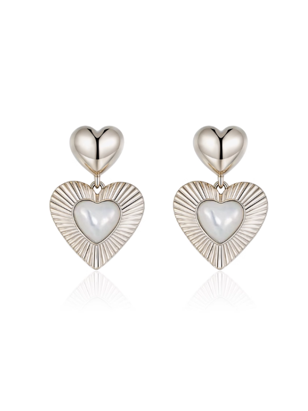 Vintage Double Heart Shaped Earrings