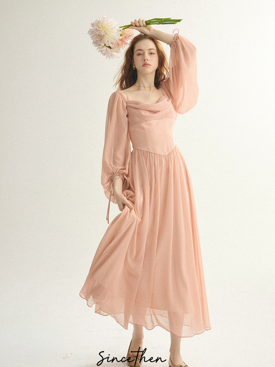 Enchanted Blush Off-Shoulder Gown